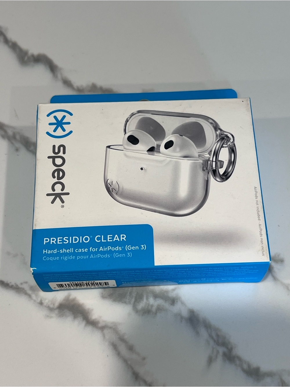 Airpods (Gen 3) - Speck Presidio Clear Case & Key Ring / Carabiner - CLEAR